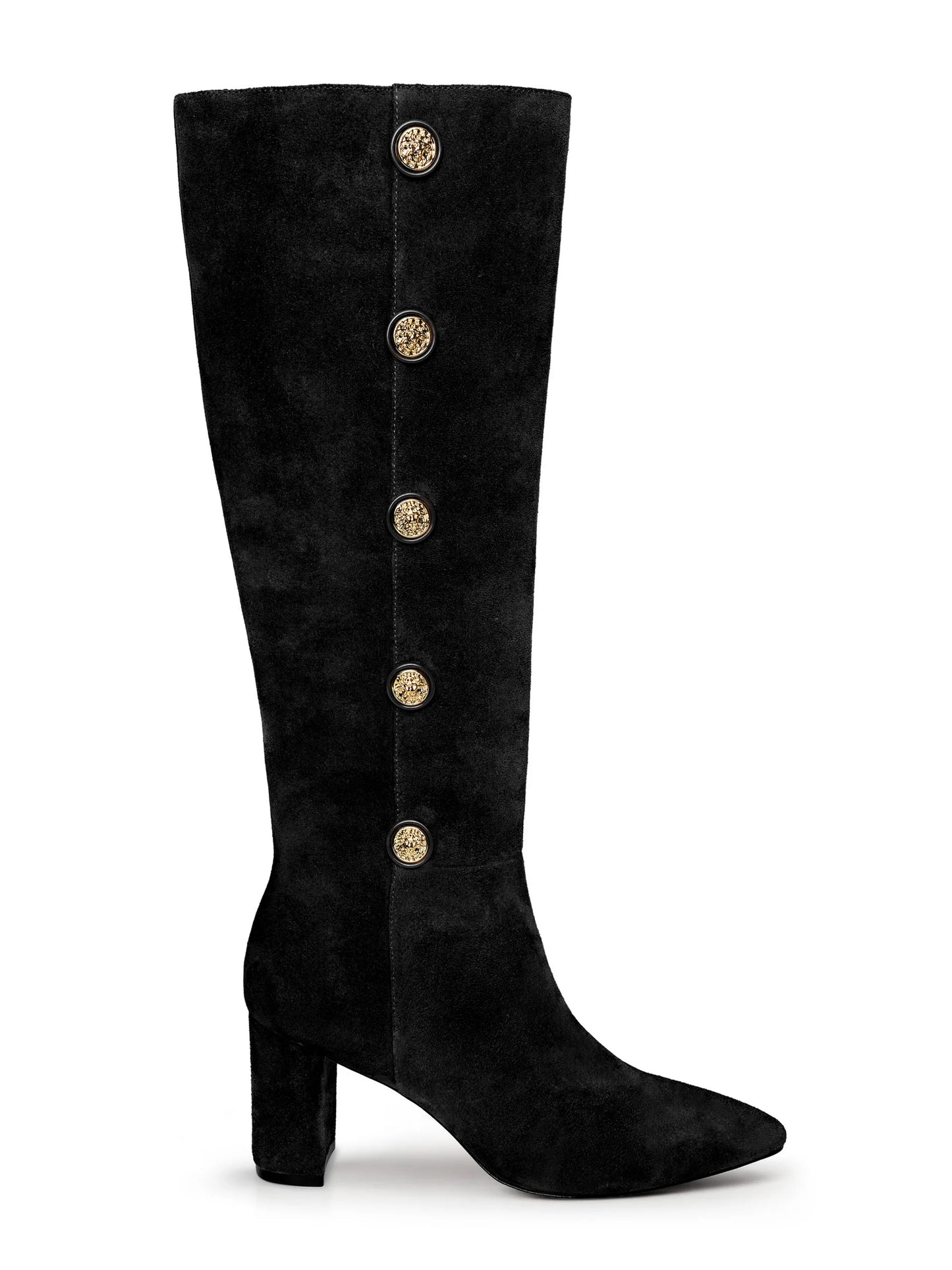 Octavie Knee-High Boot Black Suede - L'AGENCE