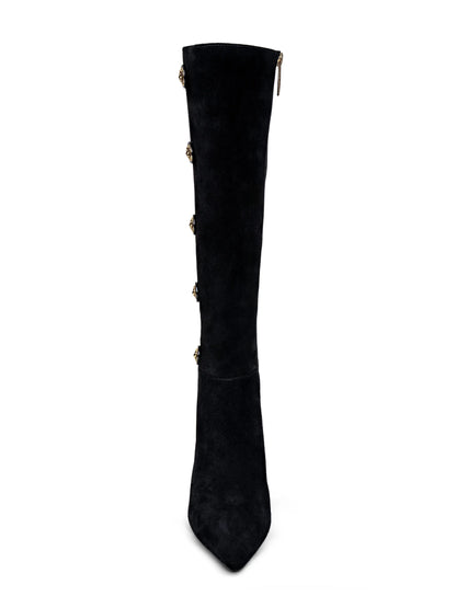Octavie Knee-High Boot Black Suede - L'AGENCE