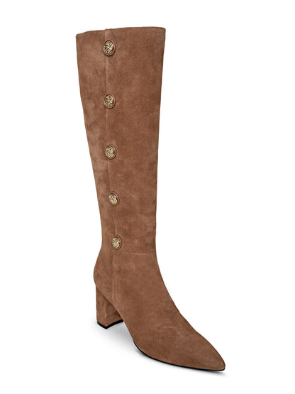 Octavie Knee-High Boot Sand Suede - L'AGENCE