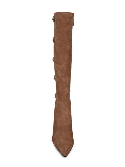 Octavie Knee-High Boot Sand Suede - L'AGENCE