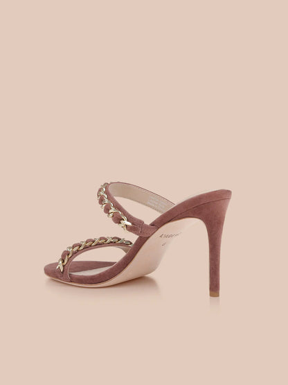 Sarika Chain Sandal Hazel Suede - L'AGENCE