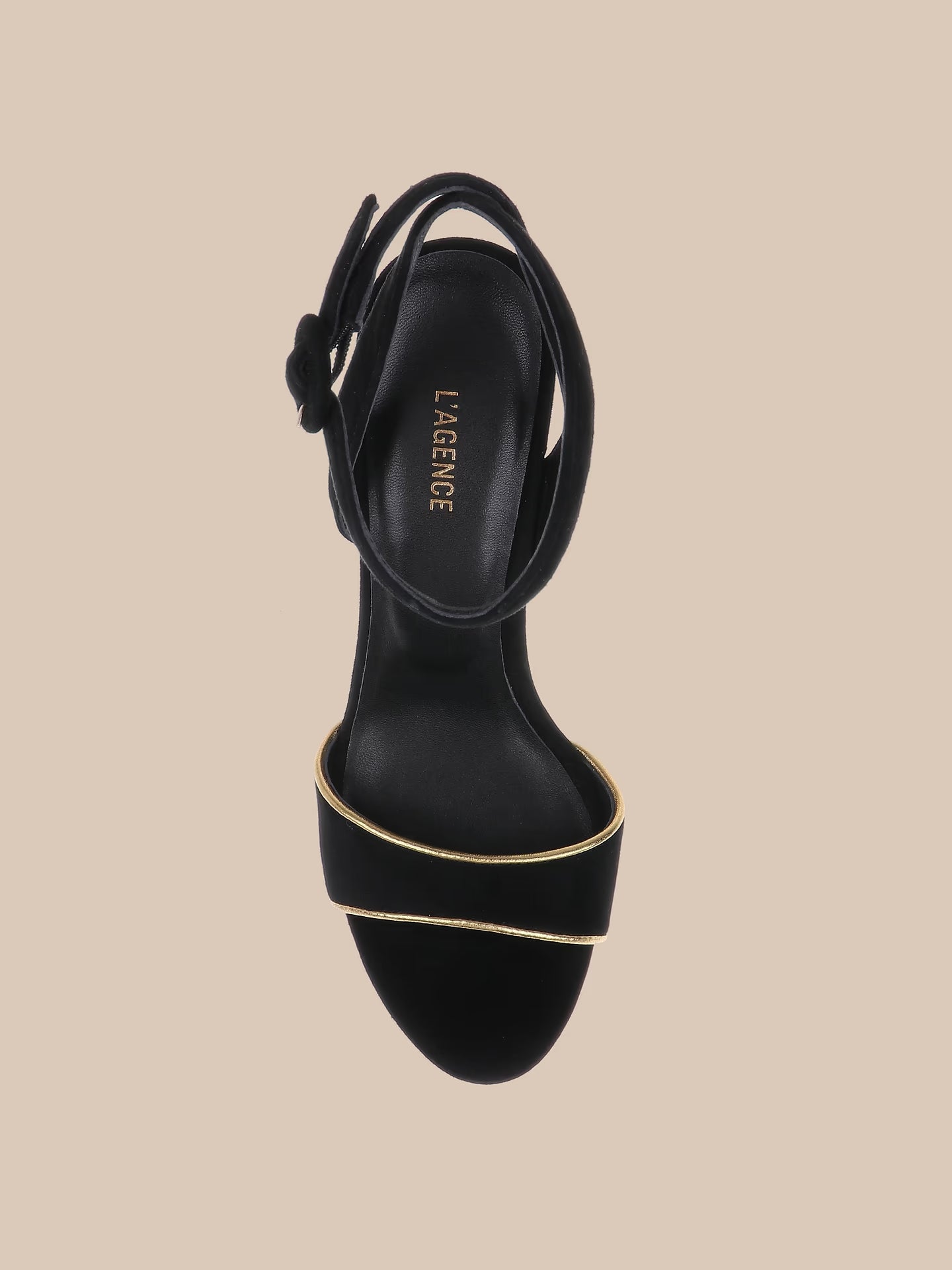 Essie Platform Sandal Black Suede - L'AGENCE