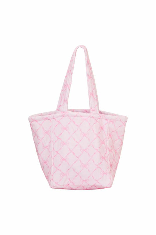 Rosaline Terry Beach Tote Pink Peppermint - LoveShackFancy
