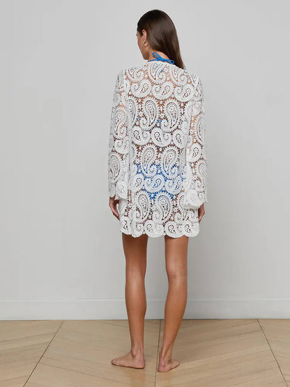 Ansley Cover-Up Dress White - L'AGENCE