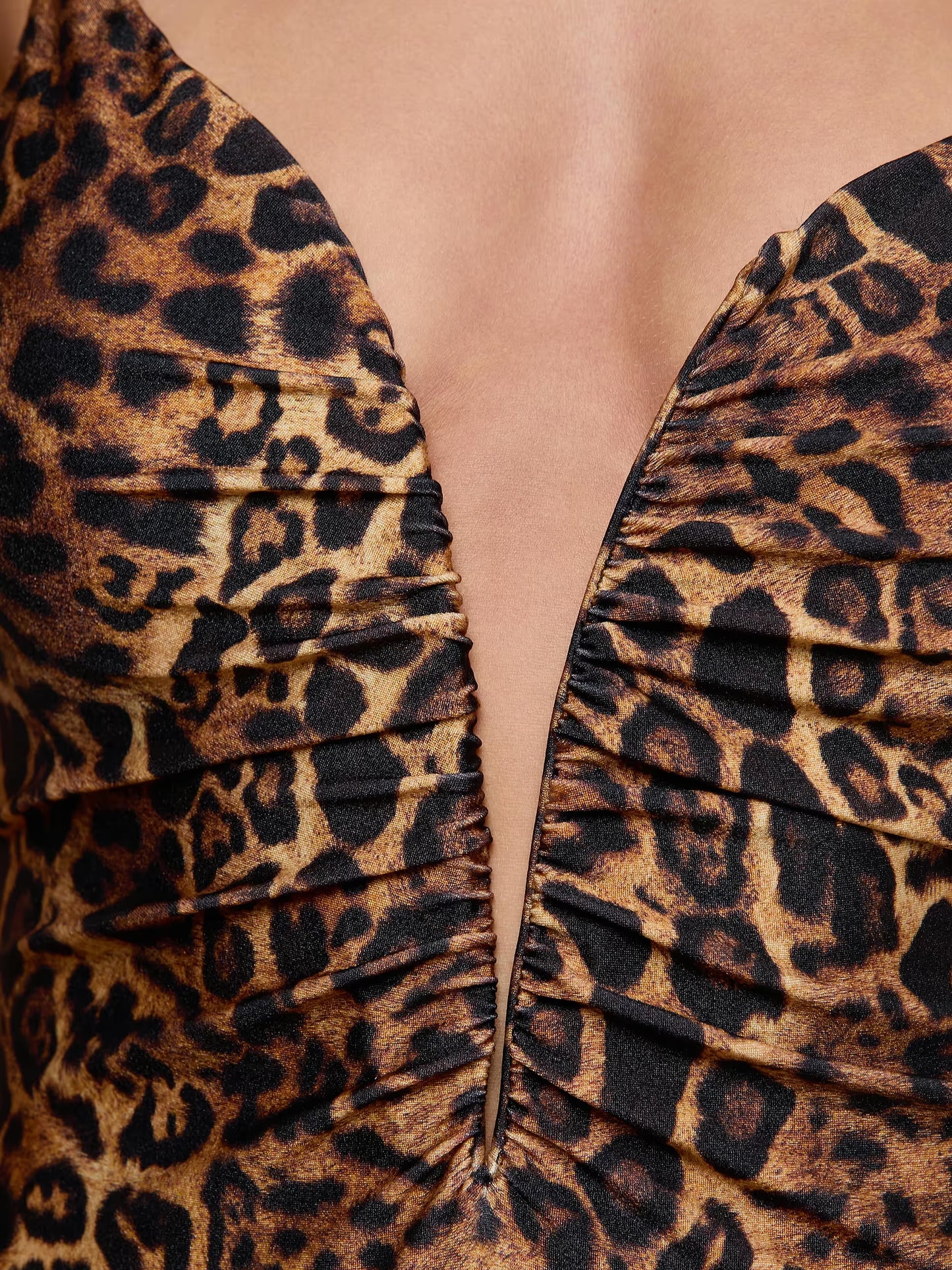 Lilou One-Piece Swimsuit Brown Multi Patch Leopard - L'AGENCE