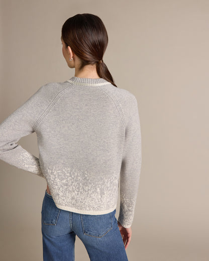 Merino Apres Raglan Crew Heather Grey - Alashan