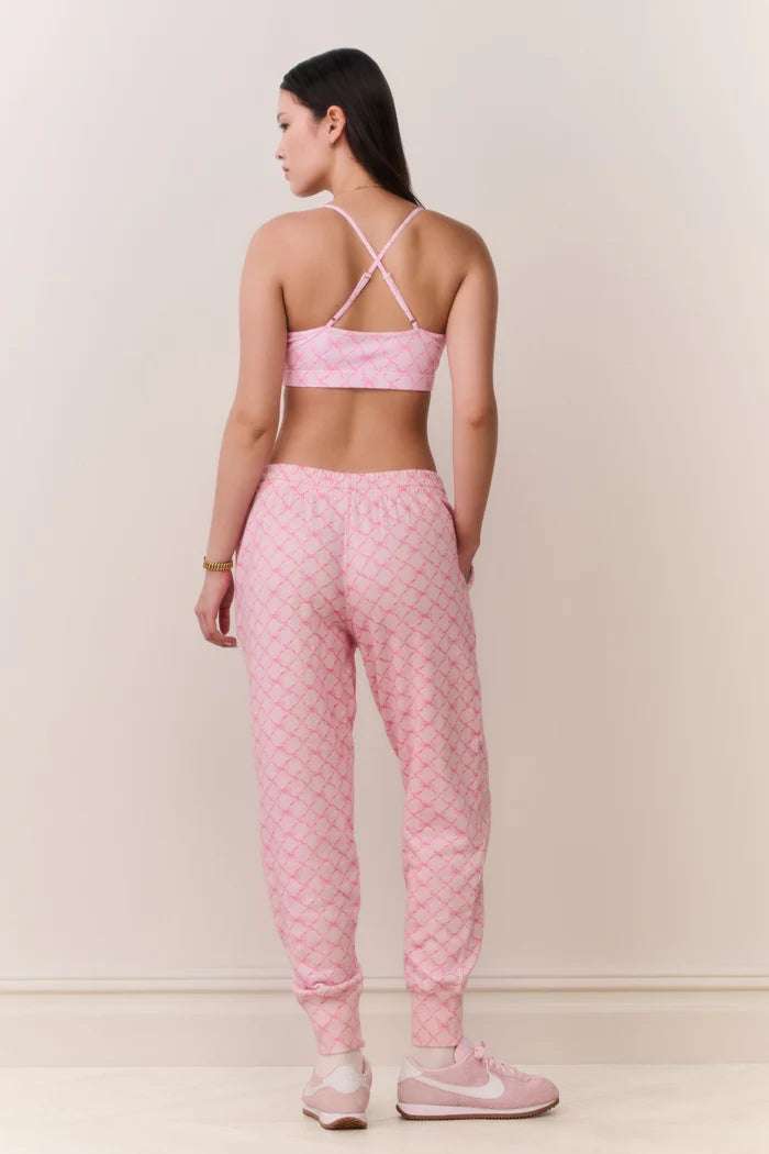 Sweetheart Lolana Cotton Sweatpants Pink Peppermint - LoveShackFancy