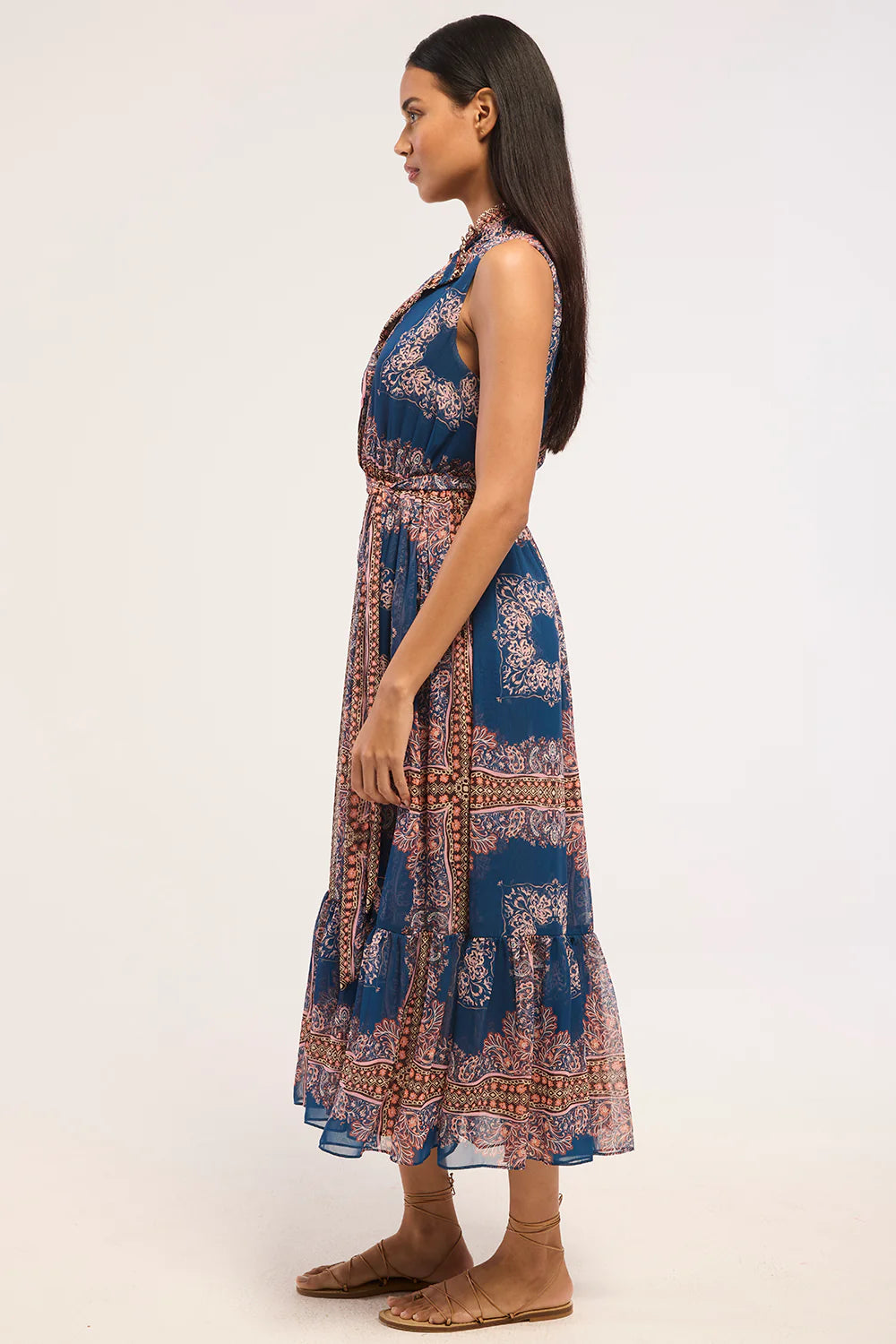 Thebez Dress Sapphire Tapis Chiffon - MISA