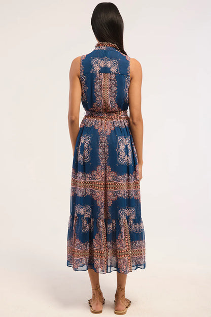 Thebez Dress Sapphire Tapis Chiffon - MISA