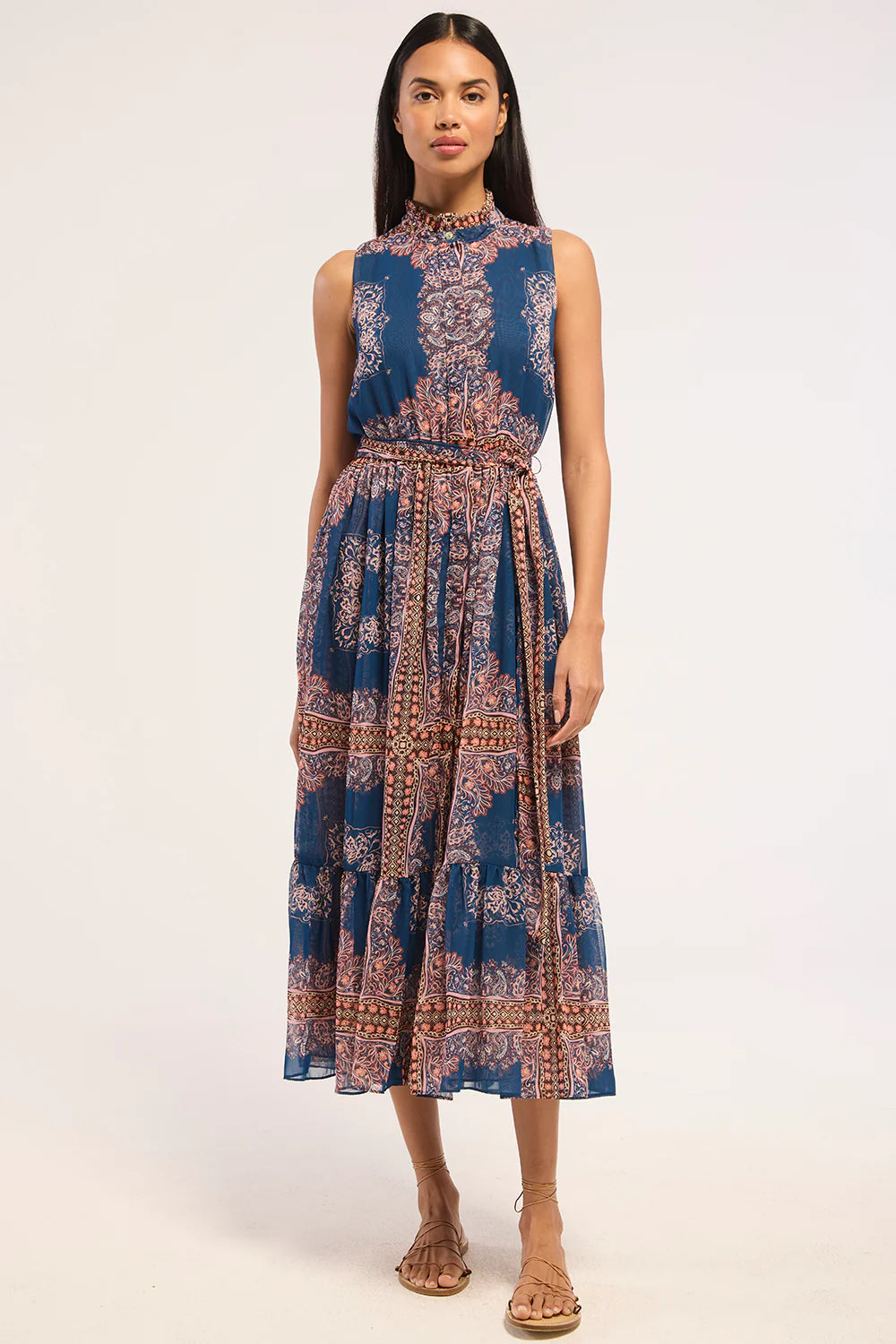 Thebez Dress Sapphire Tapis Chiffon - MISA