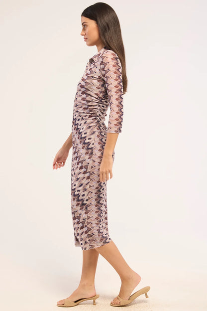 Renee Dress Serpentine Geo Mesh - MISA
