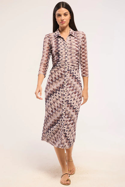 Renee Dress Serpentine Geo Mesh - MISA