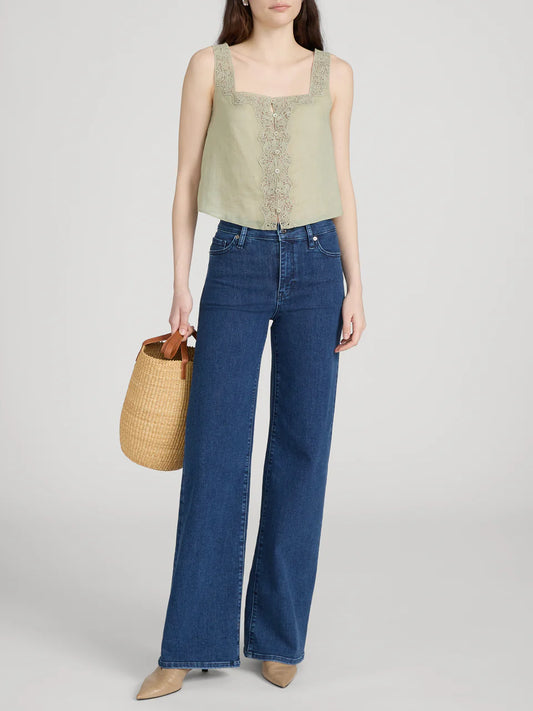 Embroidered Tank Sage - Frame