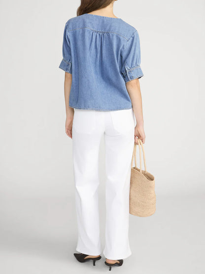 Le Slim Palazzo Modernist Pocket White - Frame