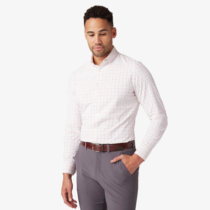 Leeward Dress Shirt White Danbury Plaid- Mizzen + Main