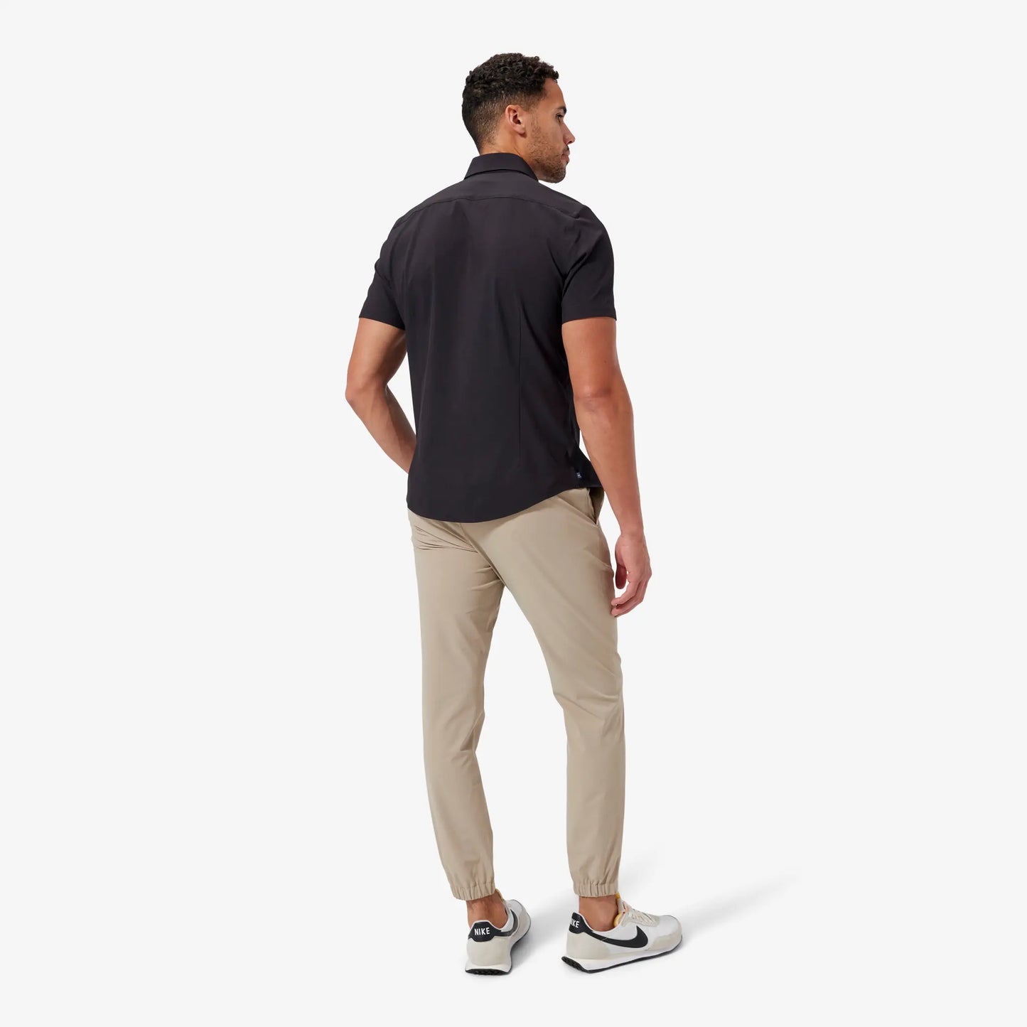 Leeward Short Sleeve Shirt Black Solid - Mizzen + Main