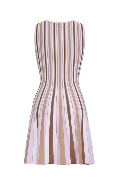 Leila Mini Dress Blush Stripe - Cara Cara
