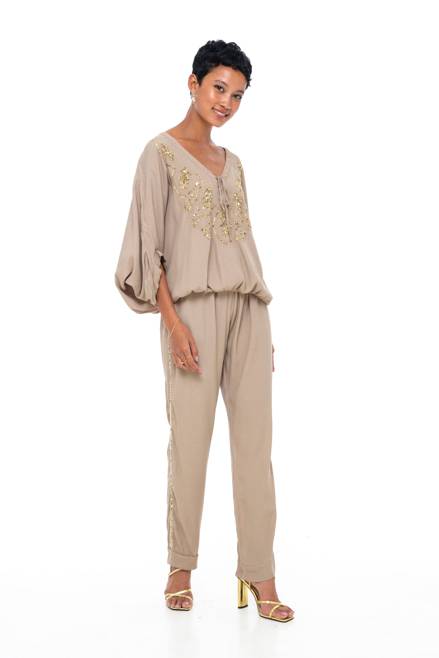 Evening Pants Camel - Skemo