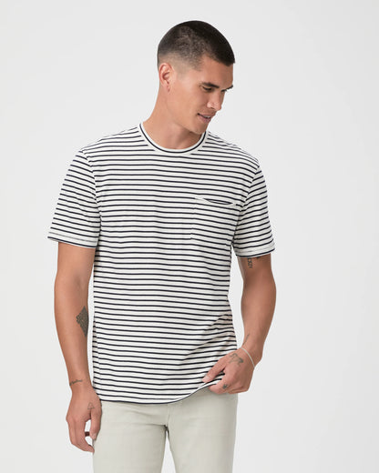 Ramirez Tee Marine Stripe Blue - Paige