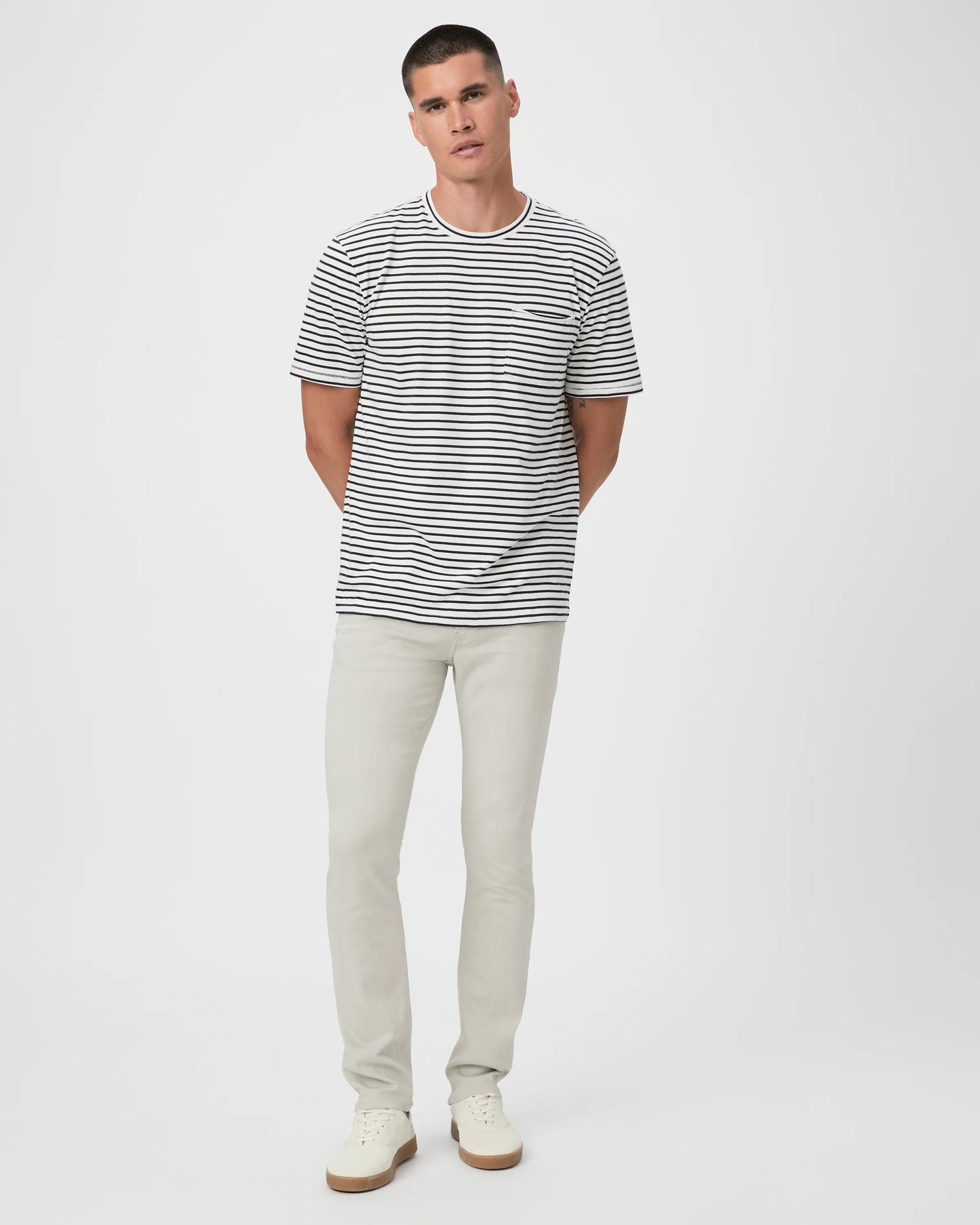 Ramirez Tee Marine Stripe Blue - Paige