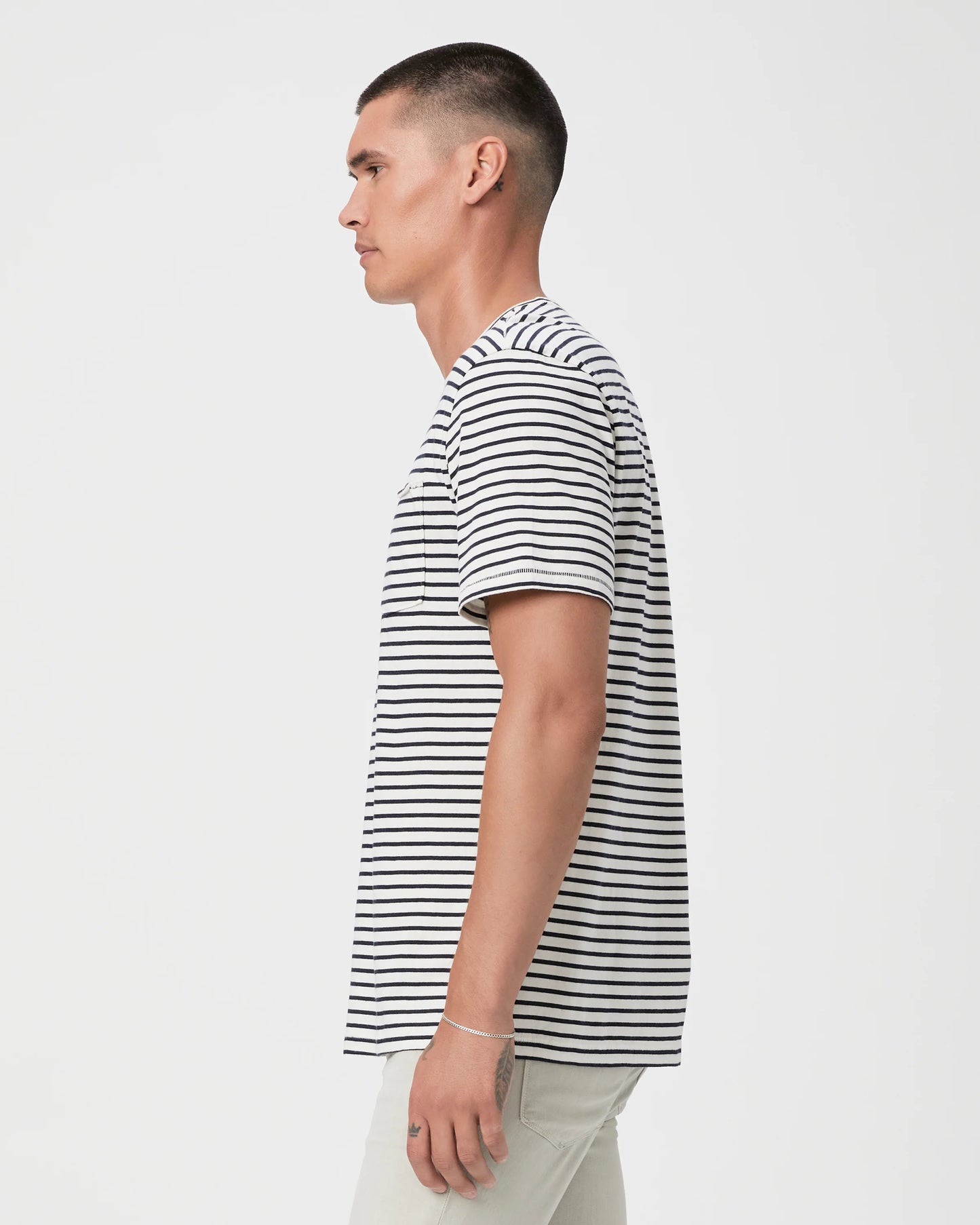 Ramirez Tee Marine Stripe Blue - Paige