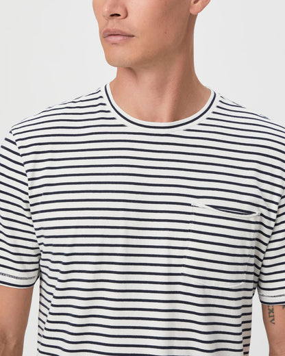 Ramirez Tee Marine Stripe Blue - Paige