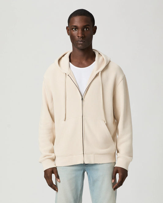 Avon Full Zip Hoodie Washed Vanilla Bean - Paige
