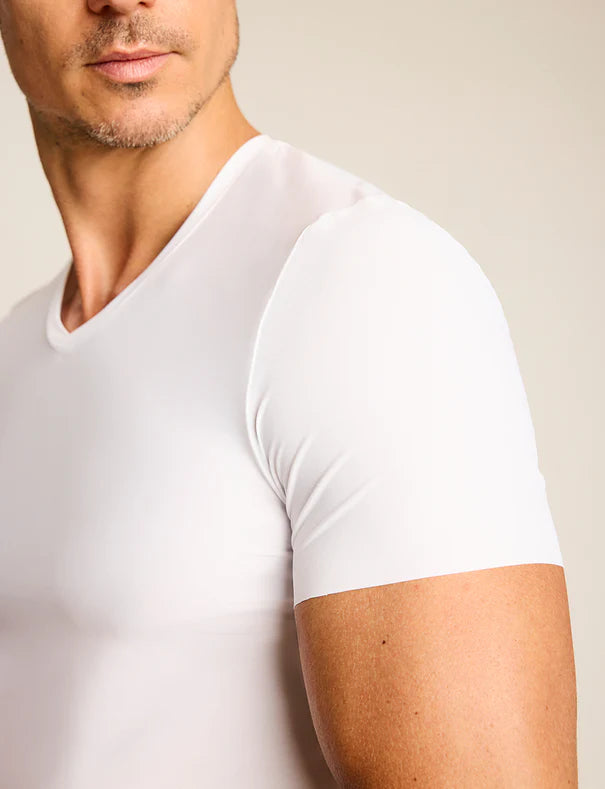 Men's Classic Microfiber V-Neck Undershirt White - Commando