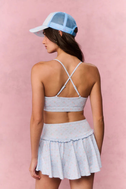 Sweetheart Cadelle Sports Bra Chapparal Blue - LoveShackFancy