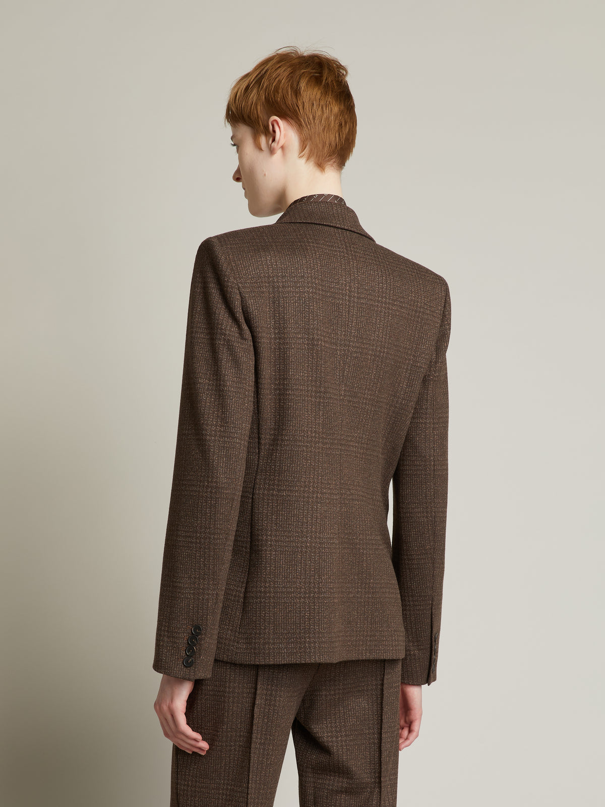 Jersey Jacket Brown Plaid - Max Mara
