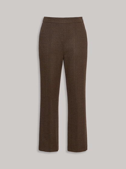 Jersey Trouser Brown Plaid - Max Mara