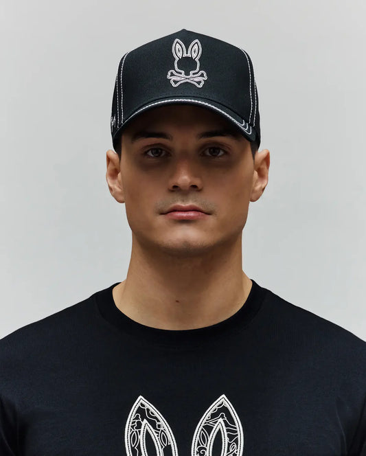 Oscar Trucker Cap Black - Psycho Bunny