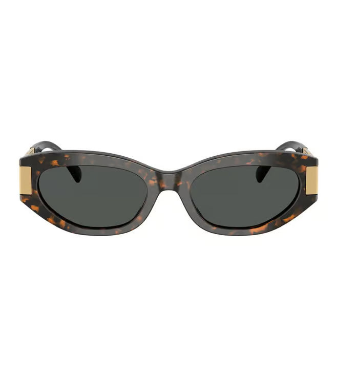 Greca Cat-eye Sunglasses Brown Tortoise - Versace