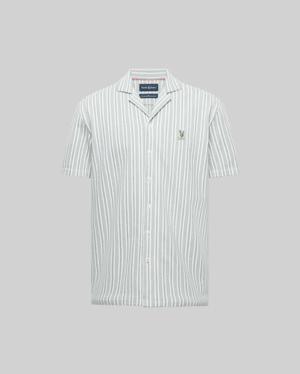 Robert Texture Stripe Shirt Iceberg Green - Psycho Bunny