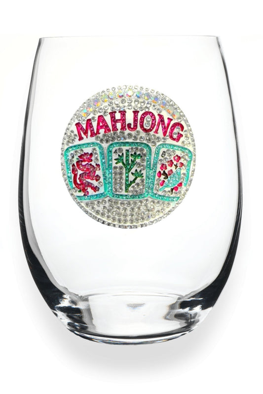Mahjong Stemless Jeweled Wine Glass - The Queens Jewels