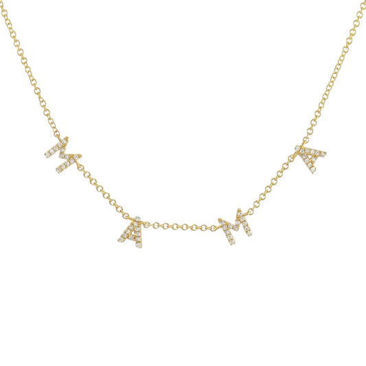 Mama Pave BTY Gold Plated Necklace - Bara Boheme