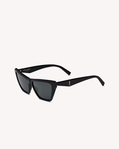 Rectangular Cat-Eye Sunglasses Black - Saint Laurent