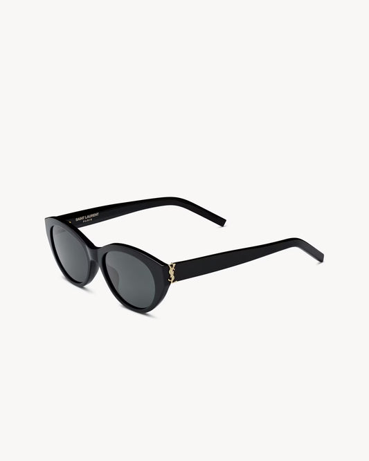Rounded Cat-Eye Sunglasses Black - Saint Laurent