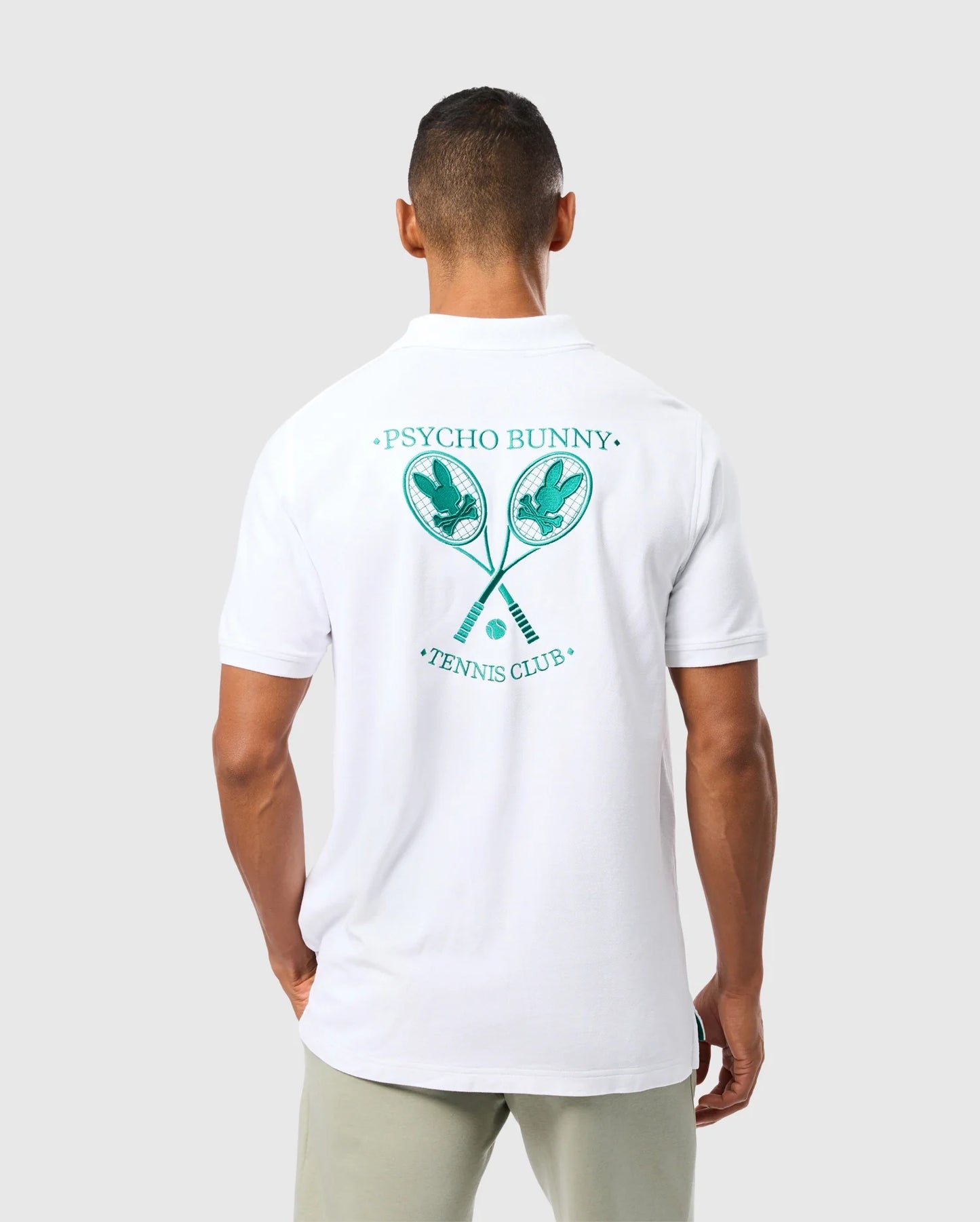 Courtside Pique Polo White - Psycho Bunny