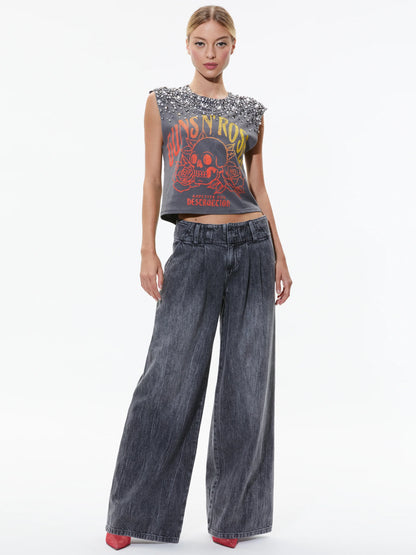 Micah Embell Muscle Tank Guns N Roses - Alice & Olivia