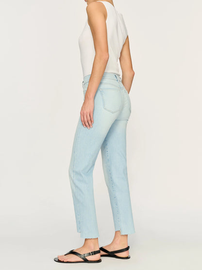 Mara Straight : Mid Rise Instasculpt Ankle Jeans Blue Isle - DL1961