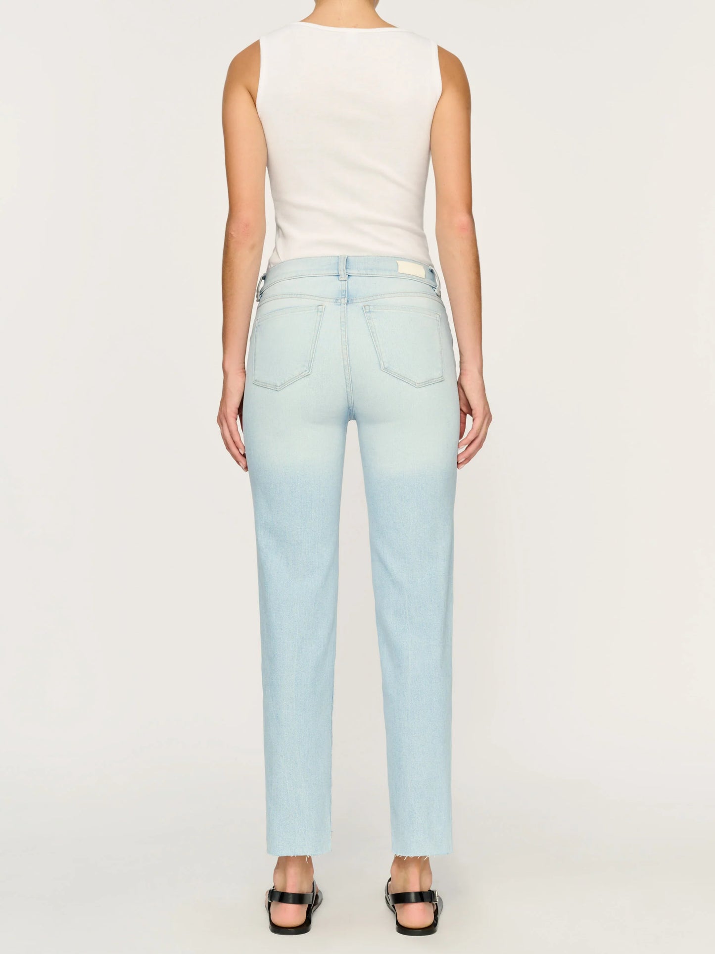 Mara Straight : Mid Rise Instasculpt Ankle Jeans Blue Isle - DL 1961