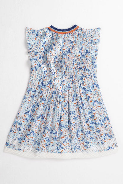 Sasha Kids Mini Dress Sky Mini Jonquille - Poupette St. Barth