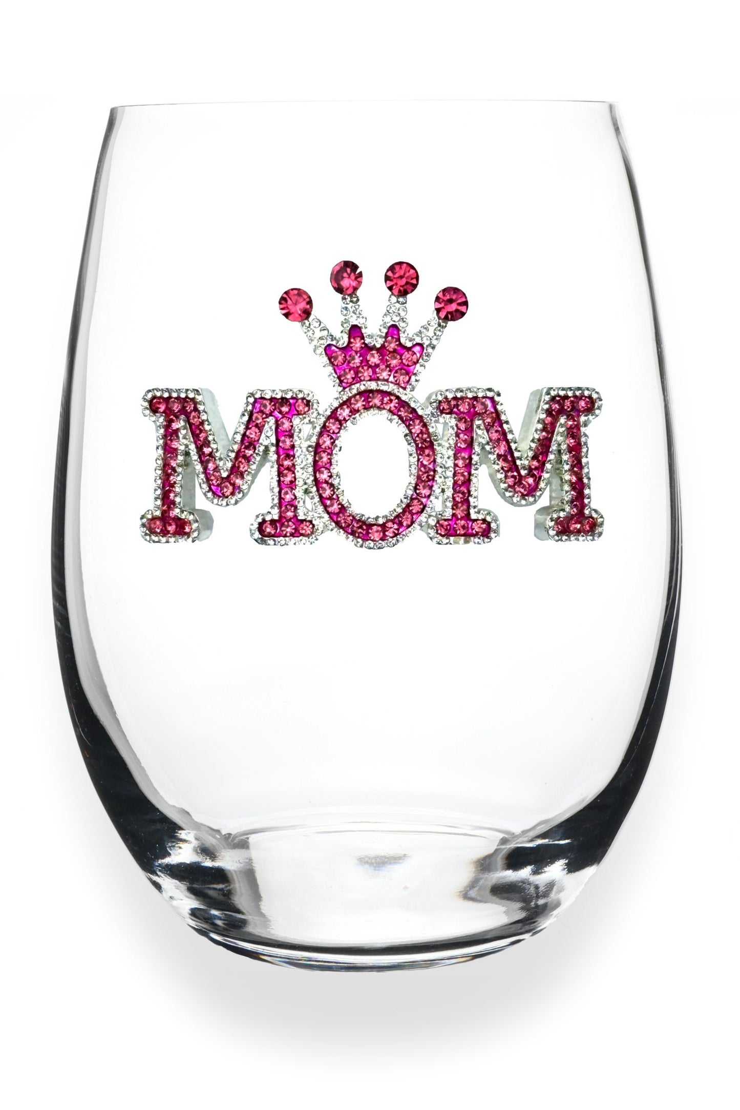 Mom Stemless Wine Glass - The Queens Jewels