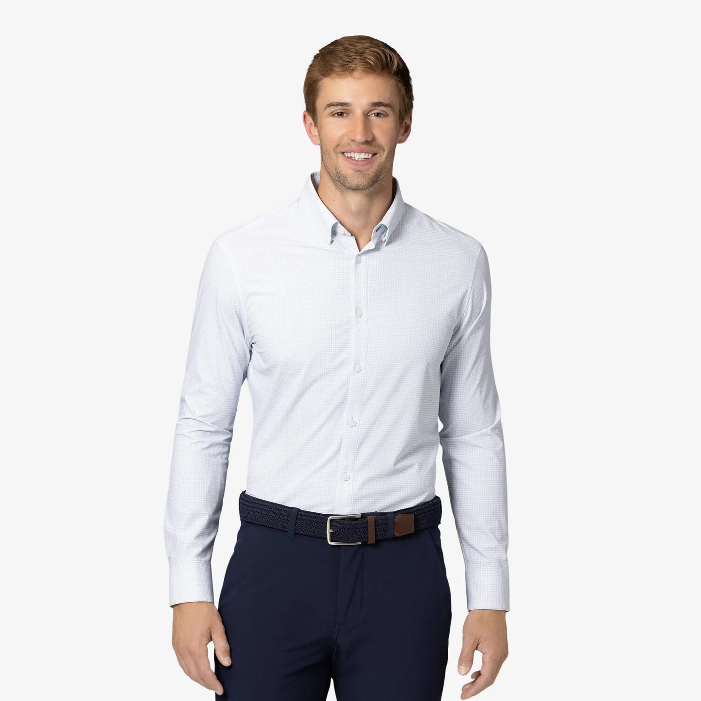 Monaco LS Dress Shirt Skyway Circle Print  - Mizzen + Main