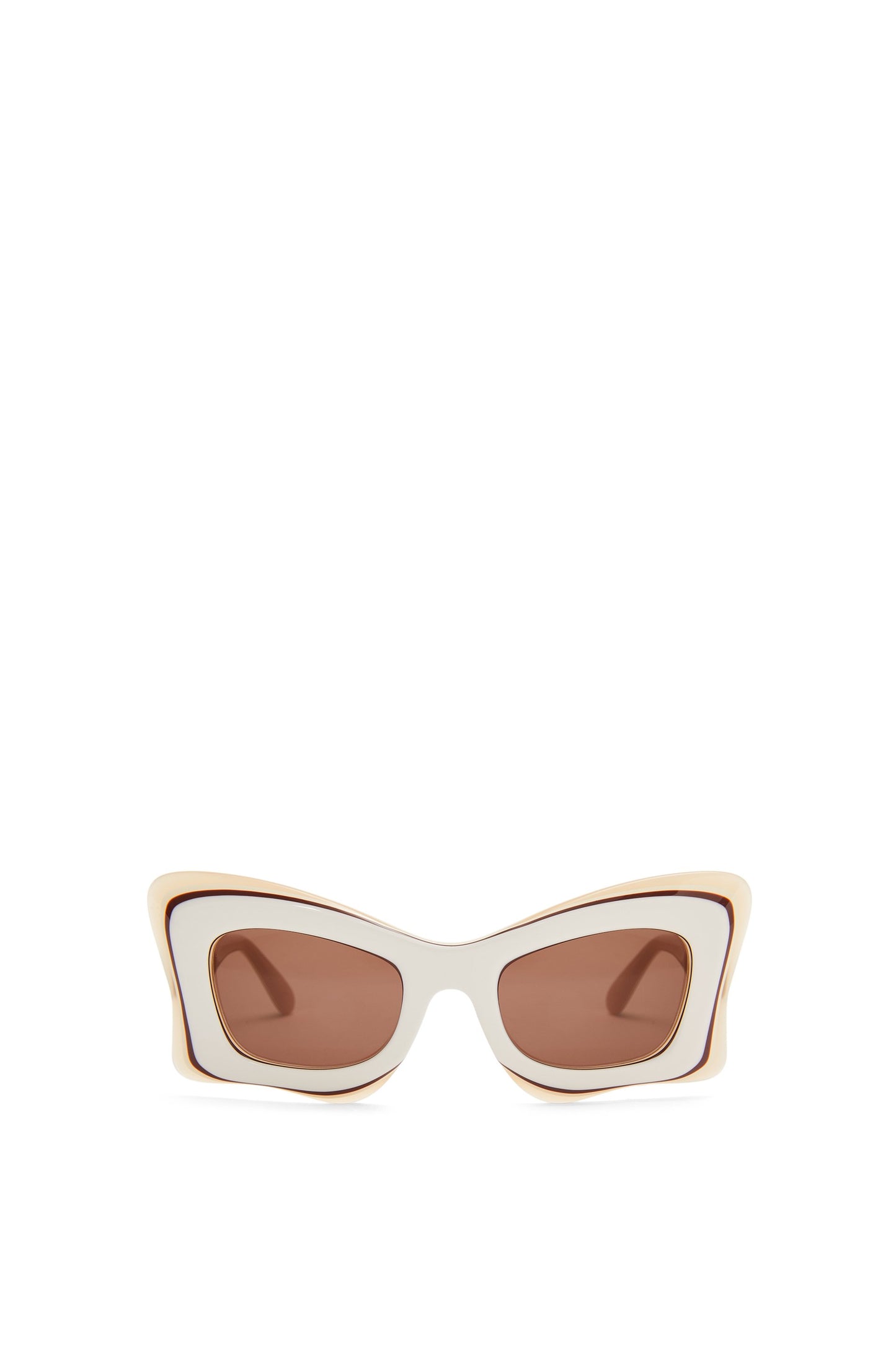 Multilayer Butterfly Sunglasses White/Beige - Loewe