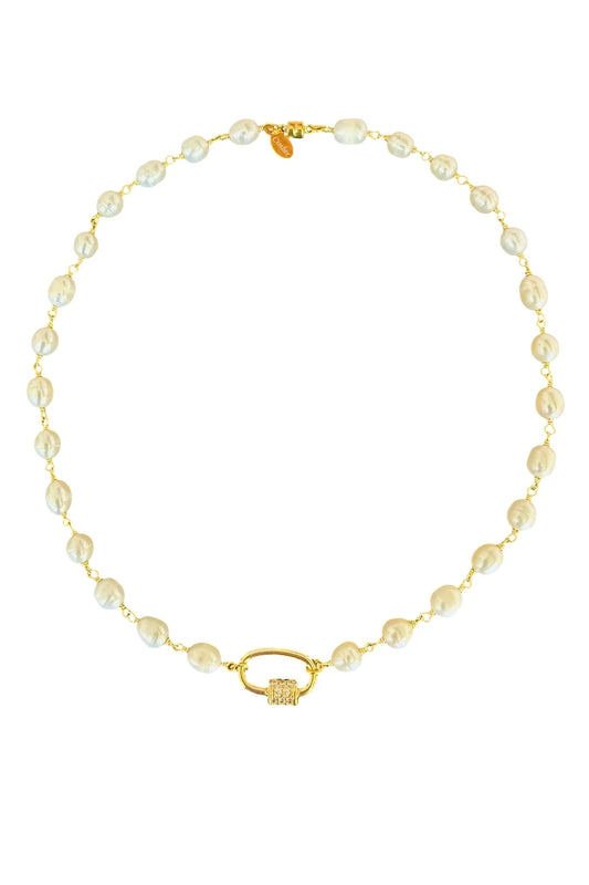 Not Your Mother's Pearl Necklace Gold - Cimber Designs