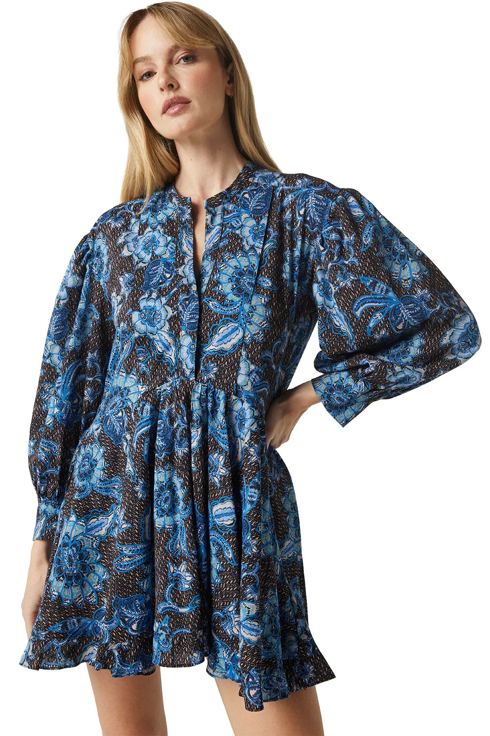 Nolan Dress Blue Sunflower