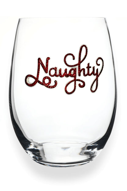 Naughty Stemless Wine Glass - The Queens Jewels