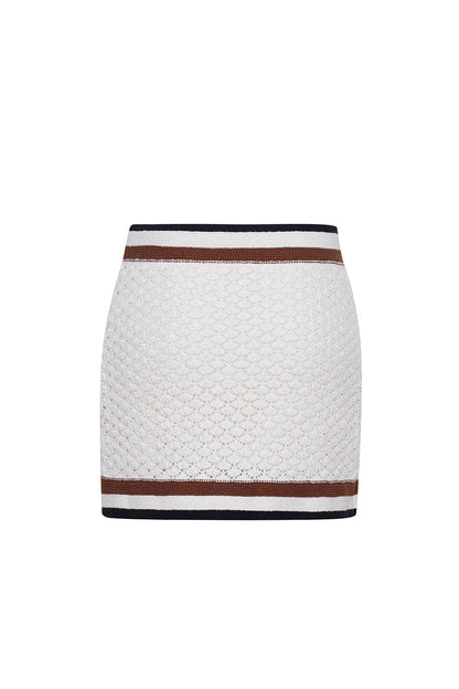 Netti Skirt Crochet Awning Knit - Cara Cara